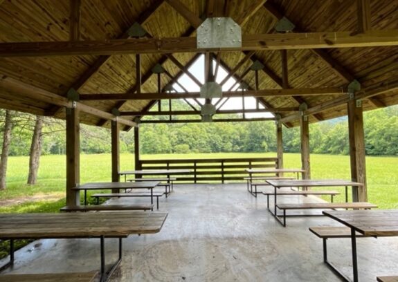 Picnic shelter at Vance Birthplace